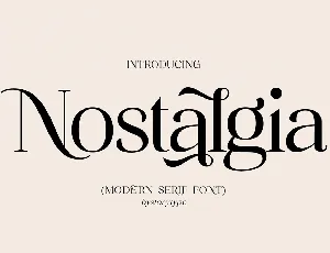 Nostalgia font