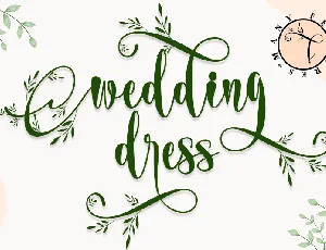 wedding dress - personal use font