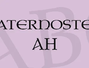 Paternoster AH font