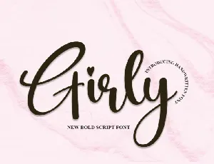 Girly Script font