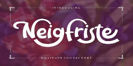 Neigfriste font