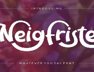 Neigfriste font