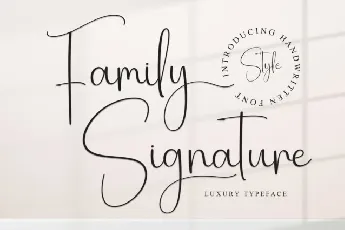 Family Signature Script font