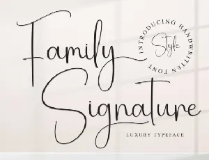 Family Signature Script font