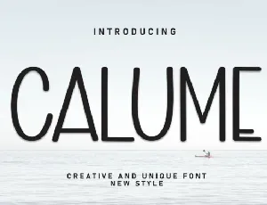 Calume Display font