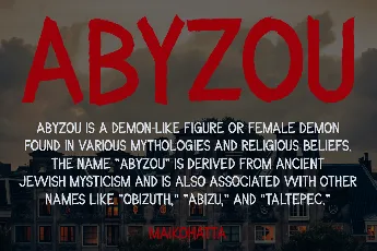 ABYZOU font