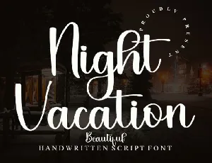 Night Vacation font