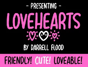 Lovehearts Family font