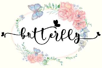 pretty butterfly - personal use font