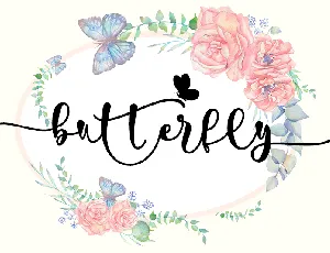 pretty butterfly - personal use font