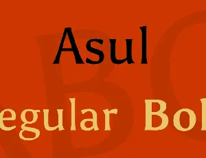 Asul font