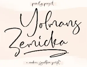 Yolmans Zemicka font