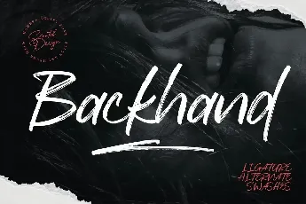 Backhand font