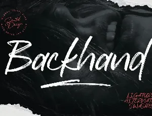 Backhand font