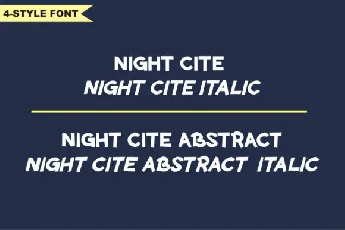 Night Cite font