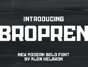 Bropren font