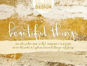 Beautiful Things Handwritten font