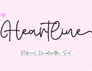 Heartline - Personal Use font