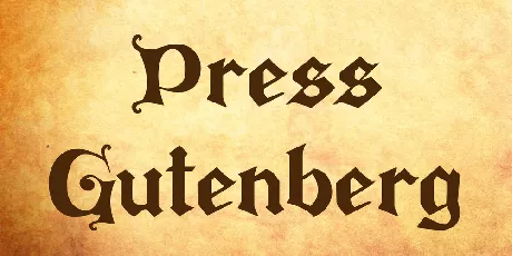 Press Gutenberg font