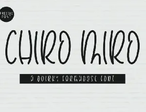 Chiro Miro Display font