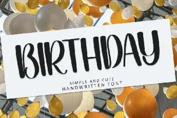 Birthday Display font