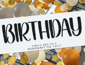 Birthday Display font