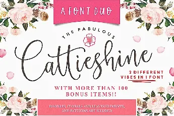 Cattieshine Script font