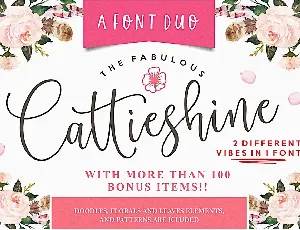 Cattieshine Script font