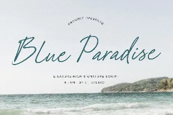 Blue Paradise Personal Use font