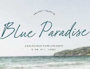 Blue Paradise Personal Use font