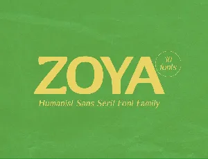 Zoya font