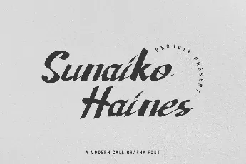 Sunaiko Haines Demo font