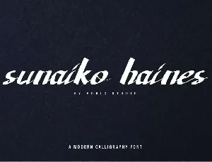 Sunaiko Haines Demo font