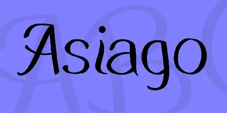 Asiago font