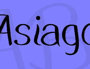 Asiago font