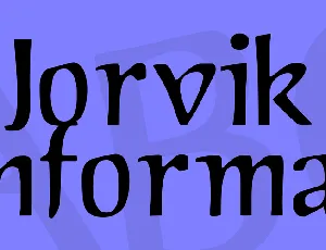 Jorvik Informal font