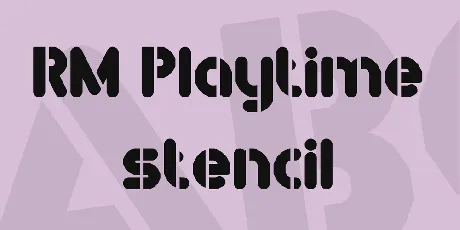 RM Playtime stencil font