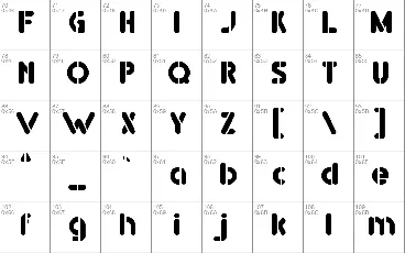 RM Playtime stencil font