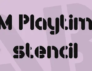 RM Playtime stencil font