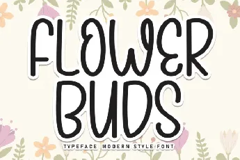 Flower Buds Display font