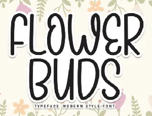 Flower Buds Display font