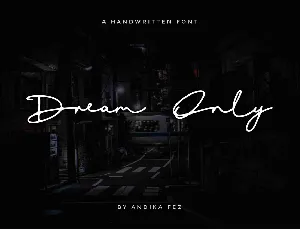 Dream Only Script Free Download font