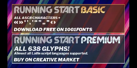 Running Start Basic font