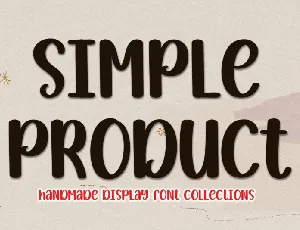 Simple Product Display font