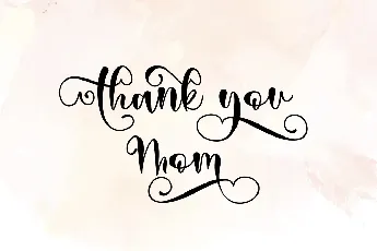 Thankmom - personal use font