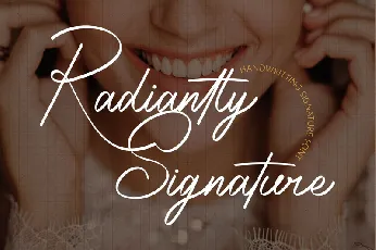 Radiantly Signature font