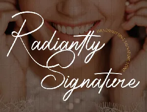 Radiantly Signature font