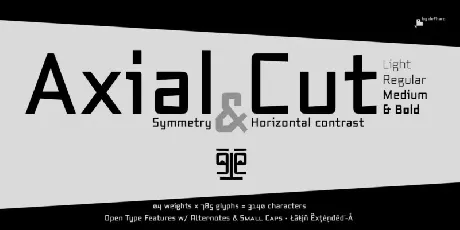 Axial Cuts font