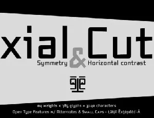 Axial Cuts font