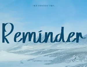 Reminder font